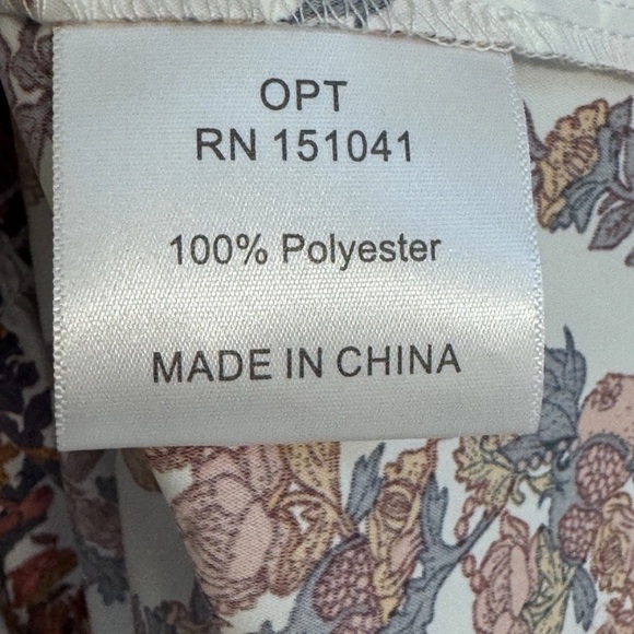 OPT Anthropologie Maxi Dress Sz S Daphne White Floral Smock Puff Sleeve EUC Boho - Picture 9 of 10